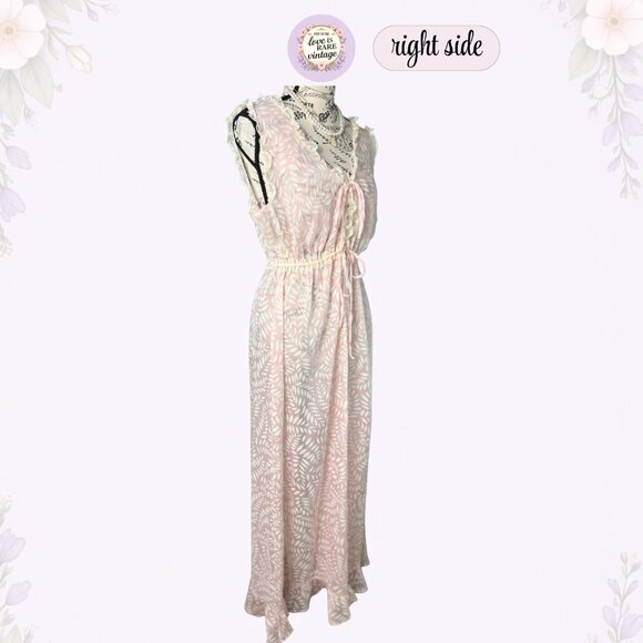 Vintage Floral Maxi Dress • 1960s Makylene Fabric • Spain • M - Picture 5 of 13